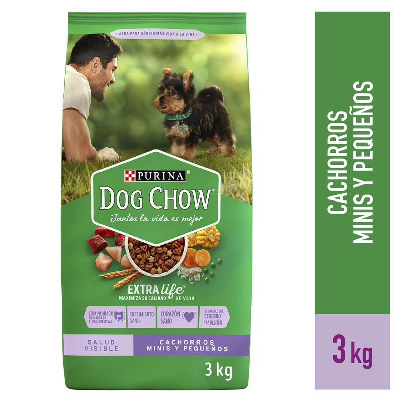 DOG CHOW - Purina Dog Chow Cachorros Minis y Pequeños 3kg