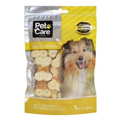 Pet Care Adultos Snack para Perros Biscuit 100 gr Sabor Pollo