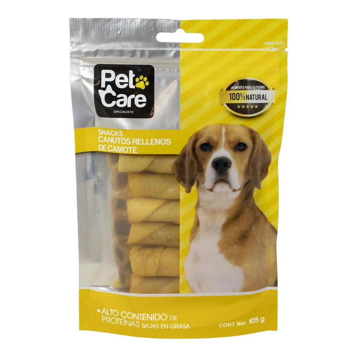 Pet Care Adultos Snack para Perros Canutos Rellenos 105gr, marca PET CARE - Foto Principal