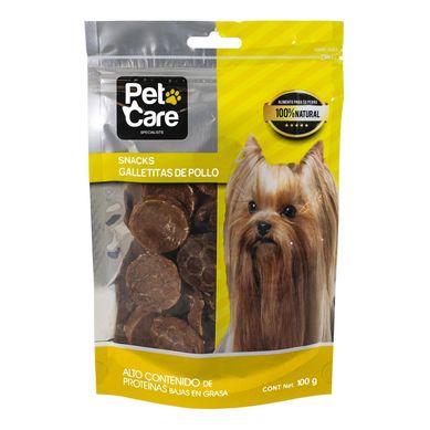 Pet Care Adultos Snack para Perros Galletitas de Pollo 100 gr 