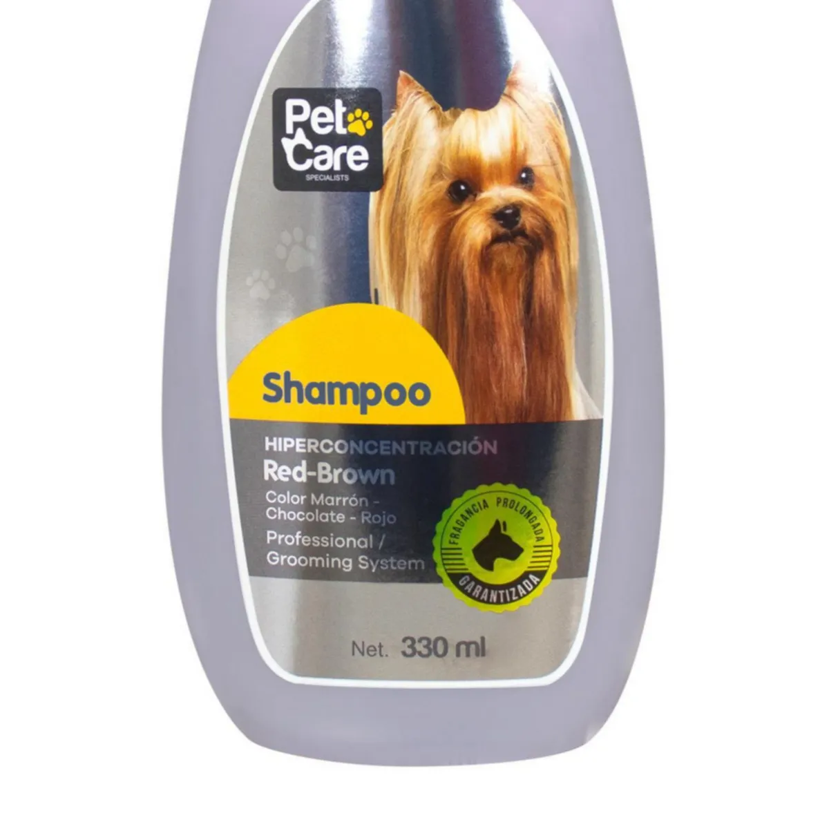 PET CARE - Shampoo para Perros 330ml Pelaje Marrón-Chocolate-Rojo