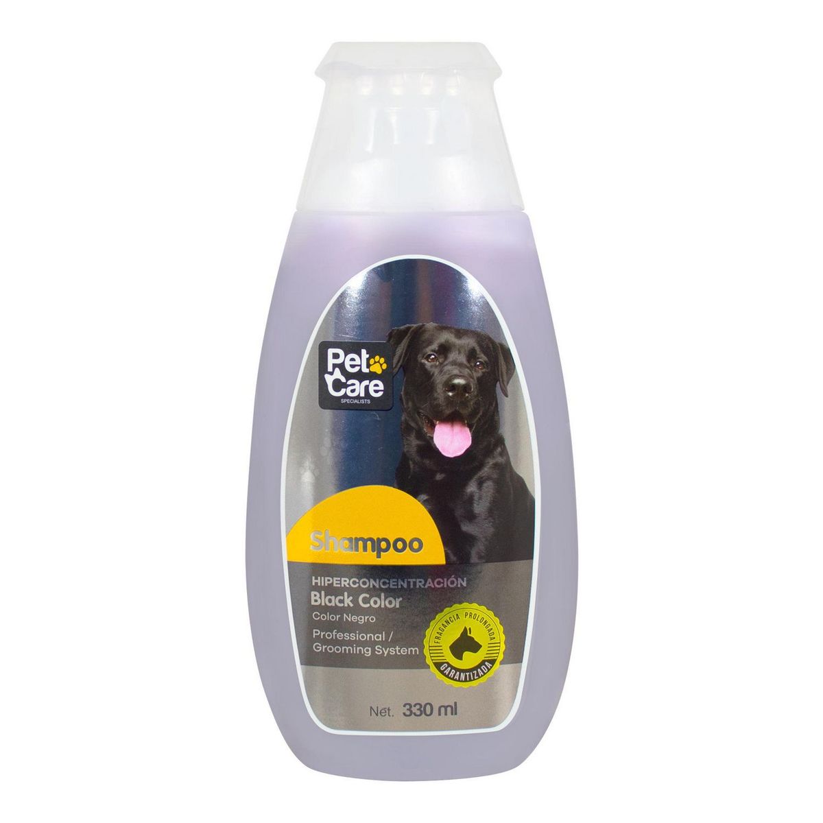 PET CARE - Shampoo Grommer 330ml para Perros Pelaje Negro