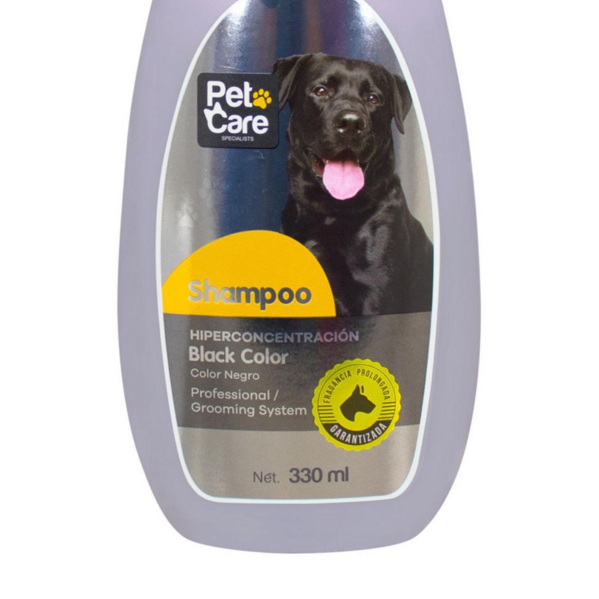 PET CARE - Shampoo Grommer 330ml para Perros Pelaje Negro