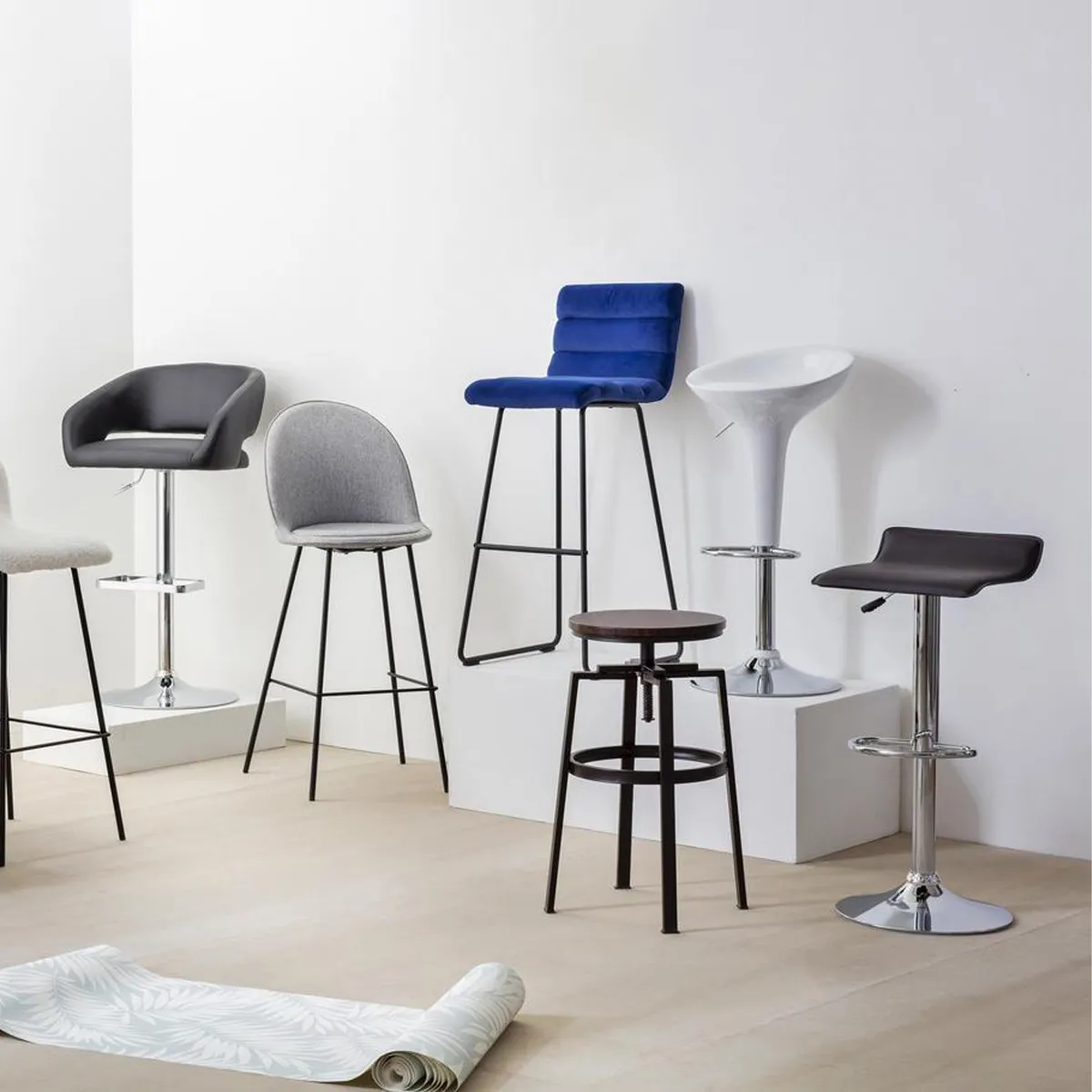 JUST HOME COLLECTION - Banco Bar Amat Marrón/Negro