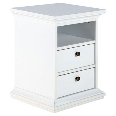 Velador Paris 2 cajones blanco