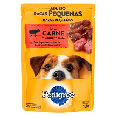 Pedigree Adultos Razas Pequeas Alimento para Perros 100 gr Sabor Carne