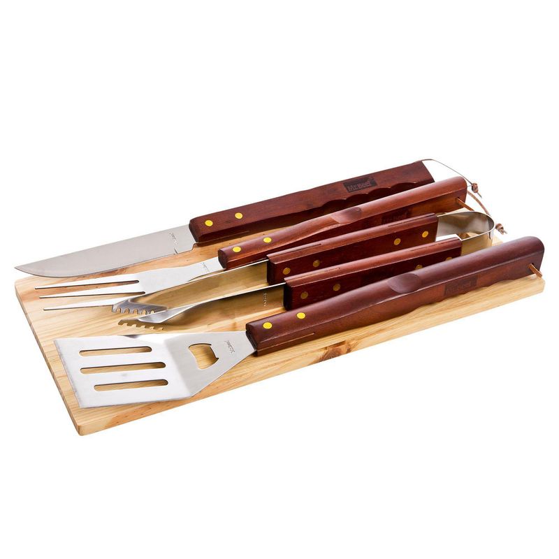 MR BEEF - Set Mr Beef x4 Accesorios Parrilleros con Tabla