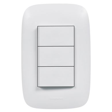 Conmutador Triple Domino Sencia Blanco