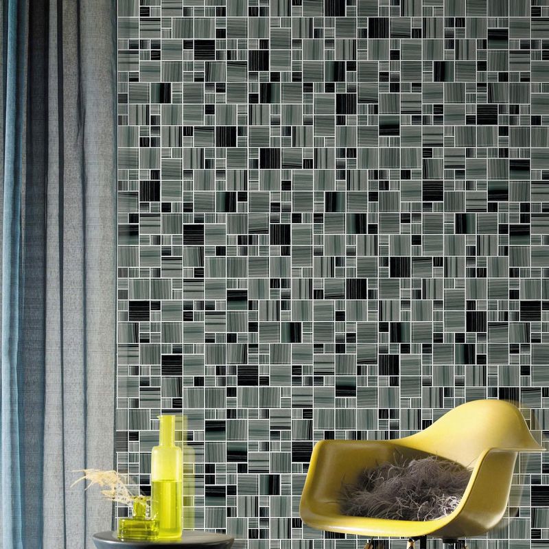 HOLZTEK - Malla Vidrio Line Negro/Gris 30x30cm