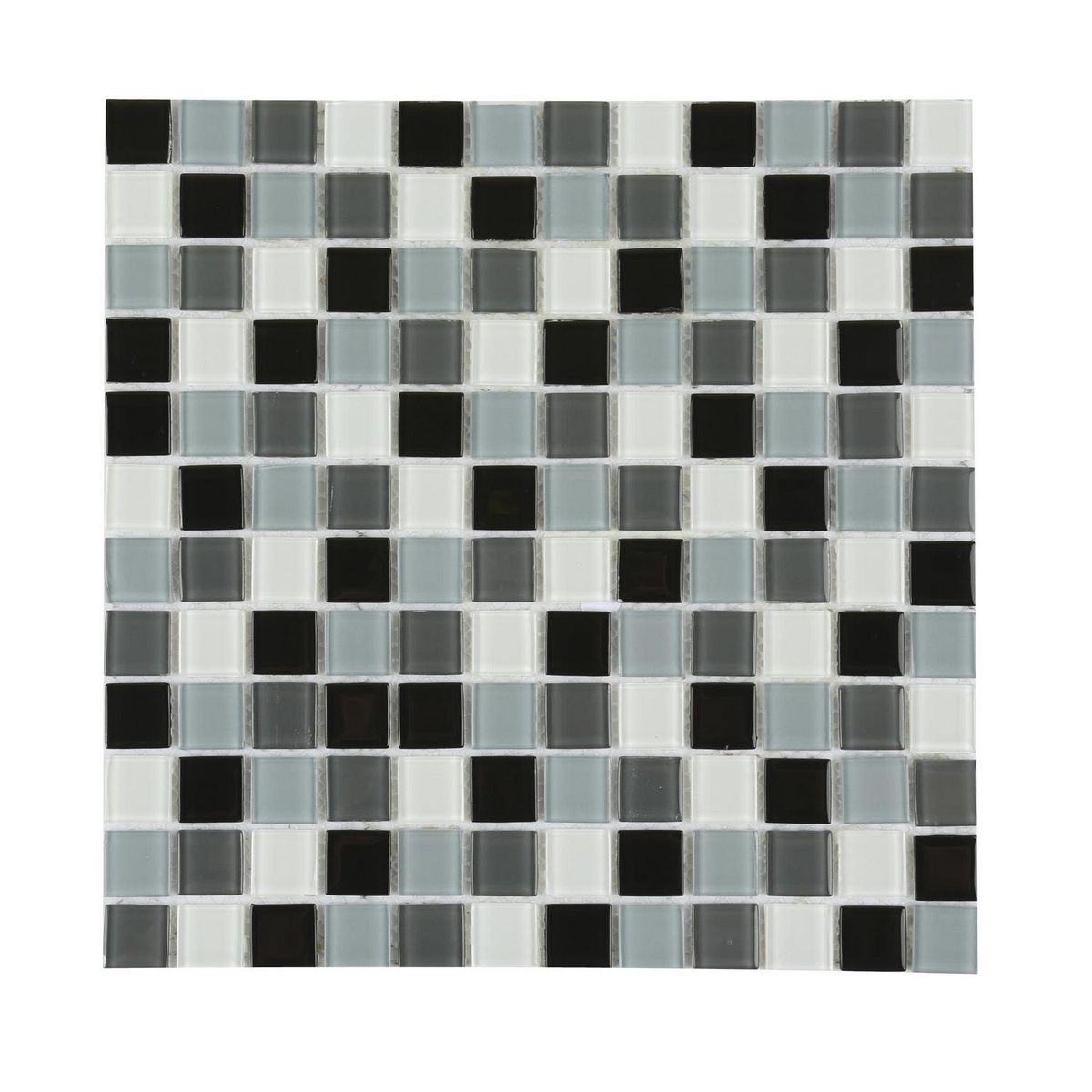 HOLZTEK - Malla Vidrio Natura Negro con Blanco 30x30cm