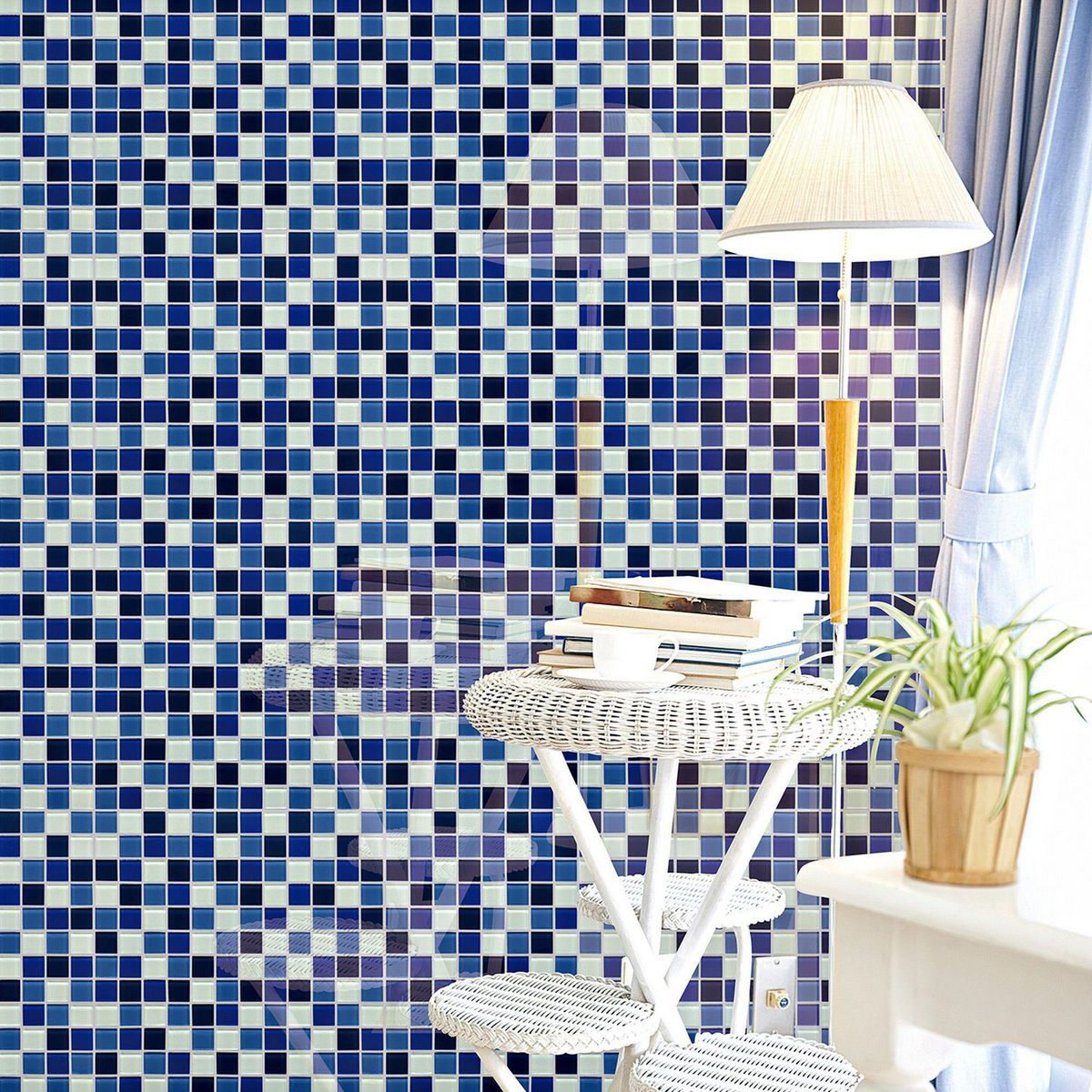 HOLZTEK - Malla Vidrio Azul Cielo 30x30cm