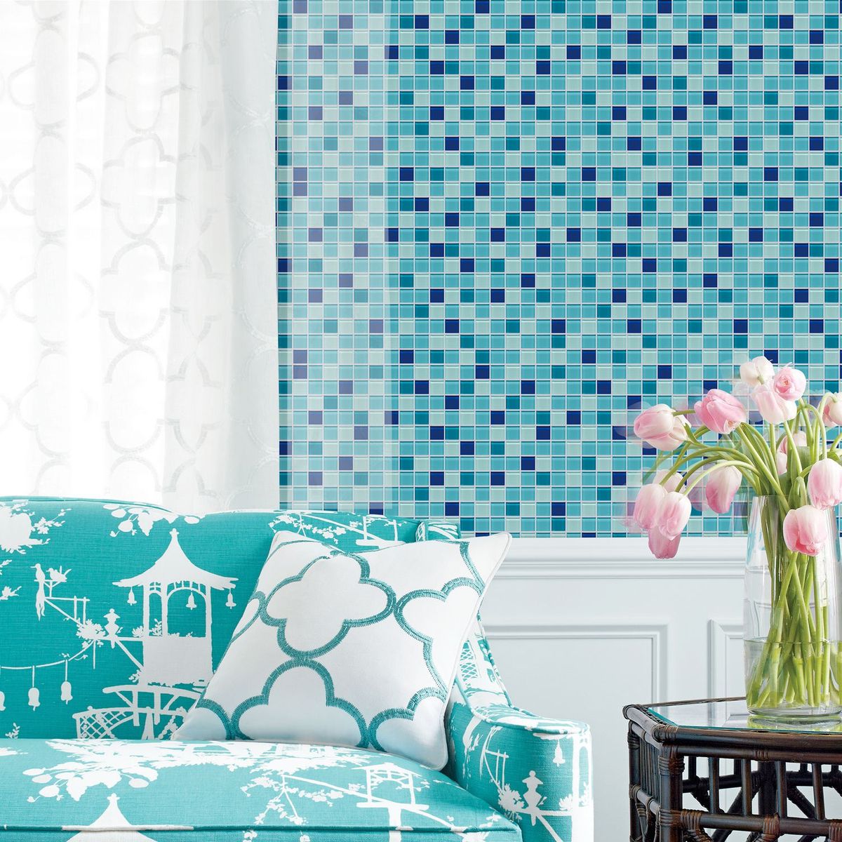 HOLZTEK - Malla Vidrio Azul 30x30cm 4mm