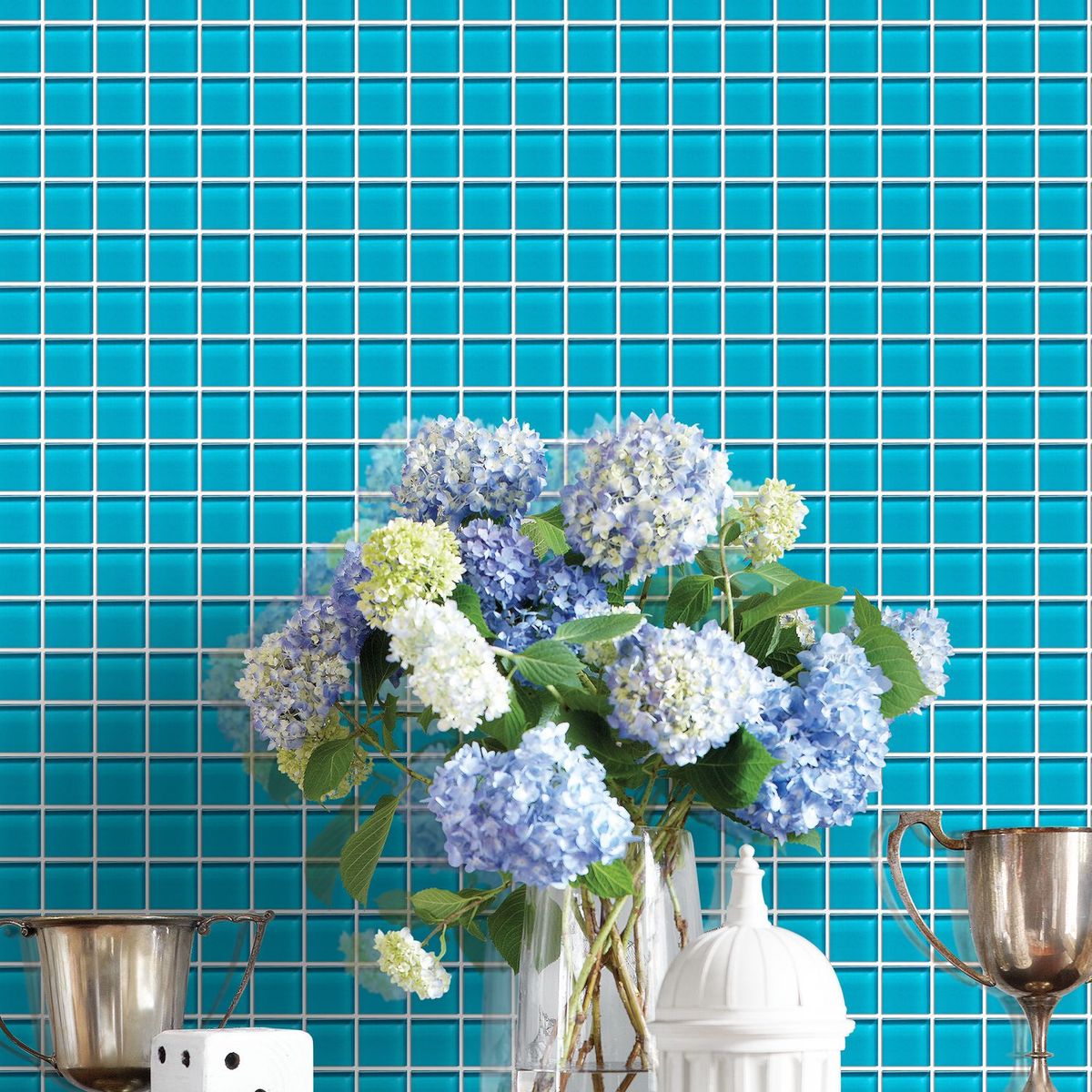 HOLZTEK - Malla Vidrio Celeste 30x30cm 4mm