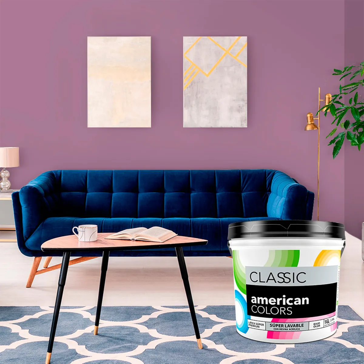 AMERICAN COLORS - Pintura American Latex Mate Lavanda 1GL