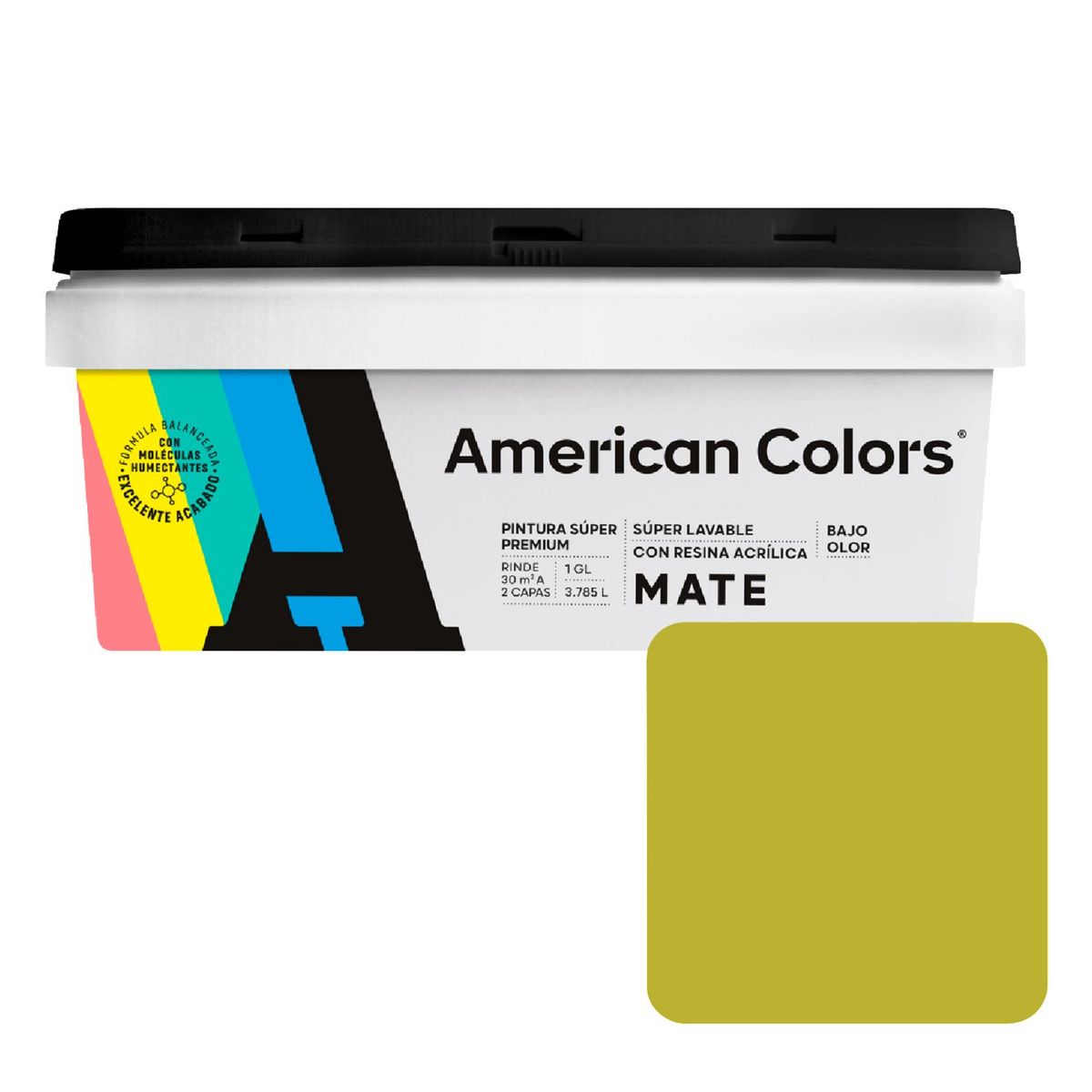 AMERICAN COLORS - Pintura American Latex Mate Te Suizo 1GL