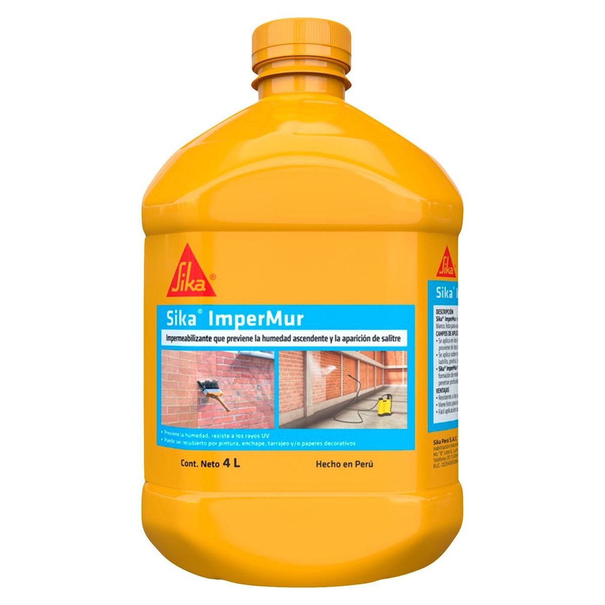 SIKA - Impermeabilizante para Muros con Humedad Sika Impermur x 4L