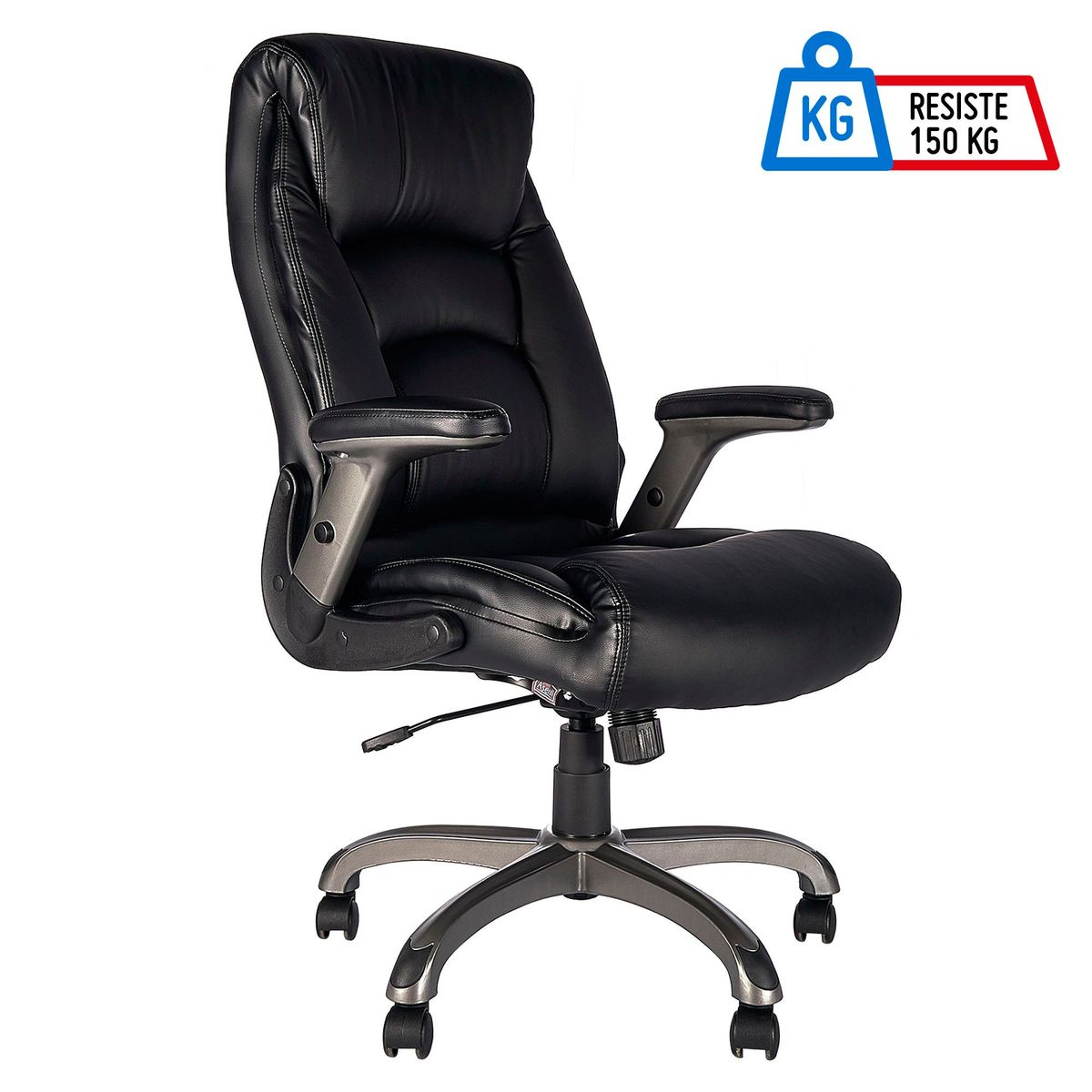 JUST HOME COLLECTION - Silla de oficina Gerencial Toscana Negro