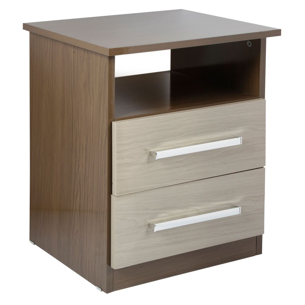 CASA BONITA - Velador 2 cajones Mocca Amarulla