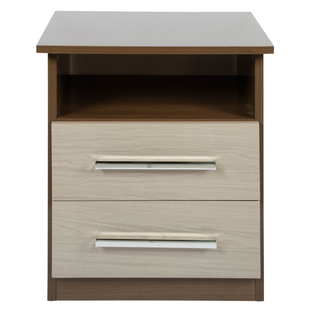 CASA BONITA - Velador 2 cajones Mocca Amarulla