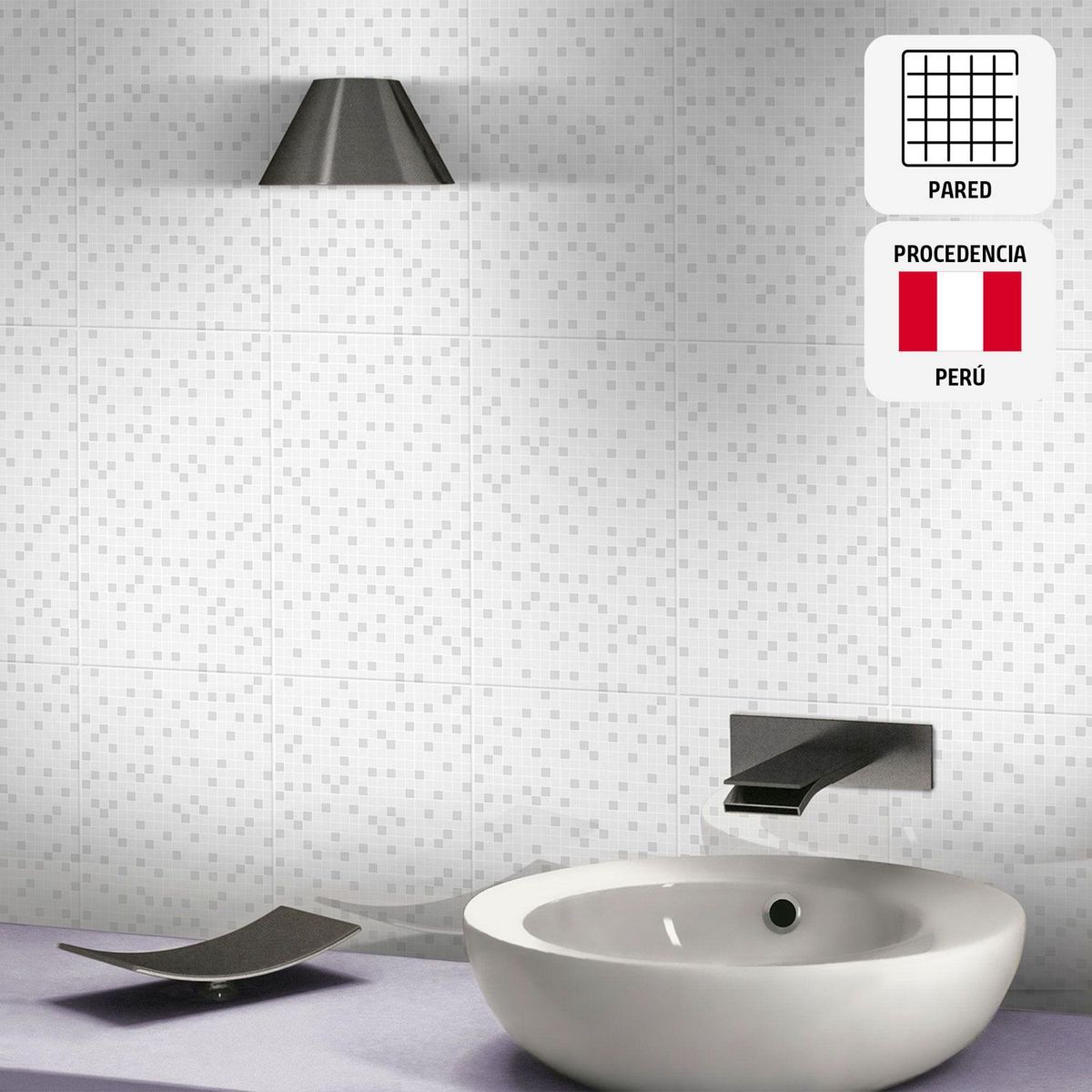 SAN LORENZO - Cerámica Laritza Blanco Liso 24x40cm para piso