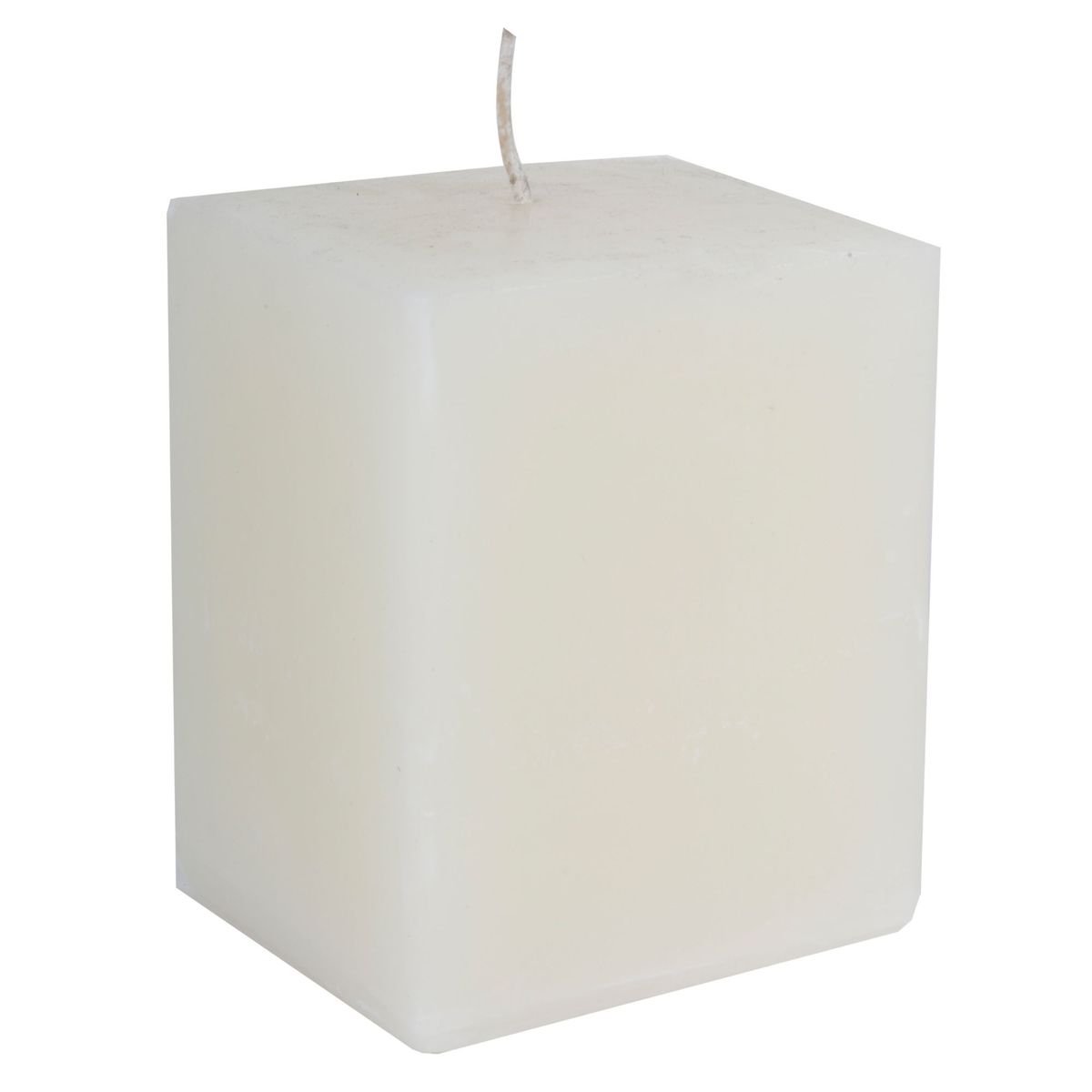JUST HOME COLLECTION - Vela Cubo Decorativa Cera Blanco 8x10cm