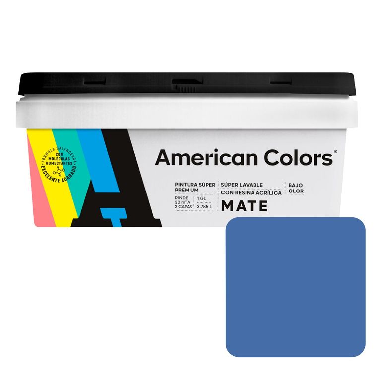 Pintura American Colors Azul Planeta 1GL | Sodimac Perú