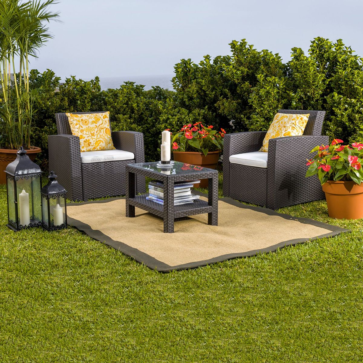 REYPLAST - Juego de Balcon Tavarúa 2 personas Marron Moro