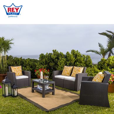 Juego Living de Terraza Tavar�a 4 personas Marron Moro