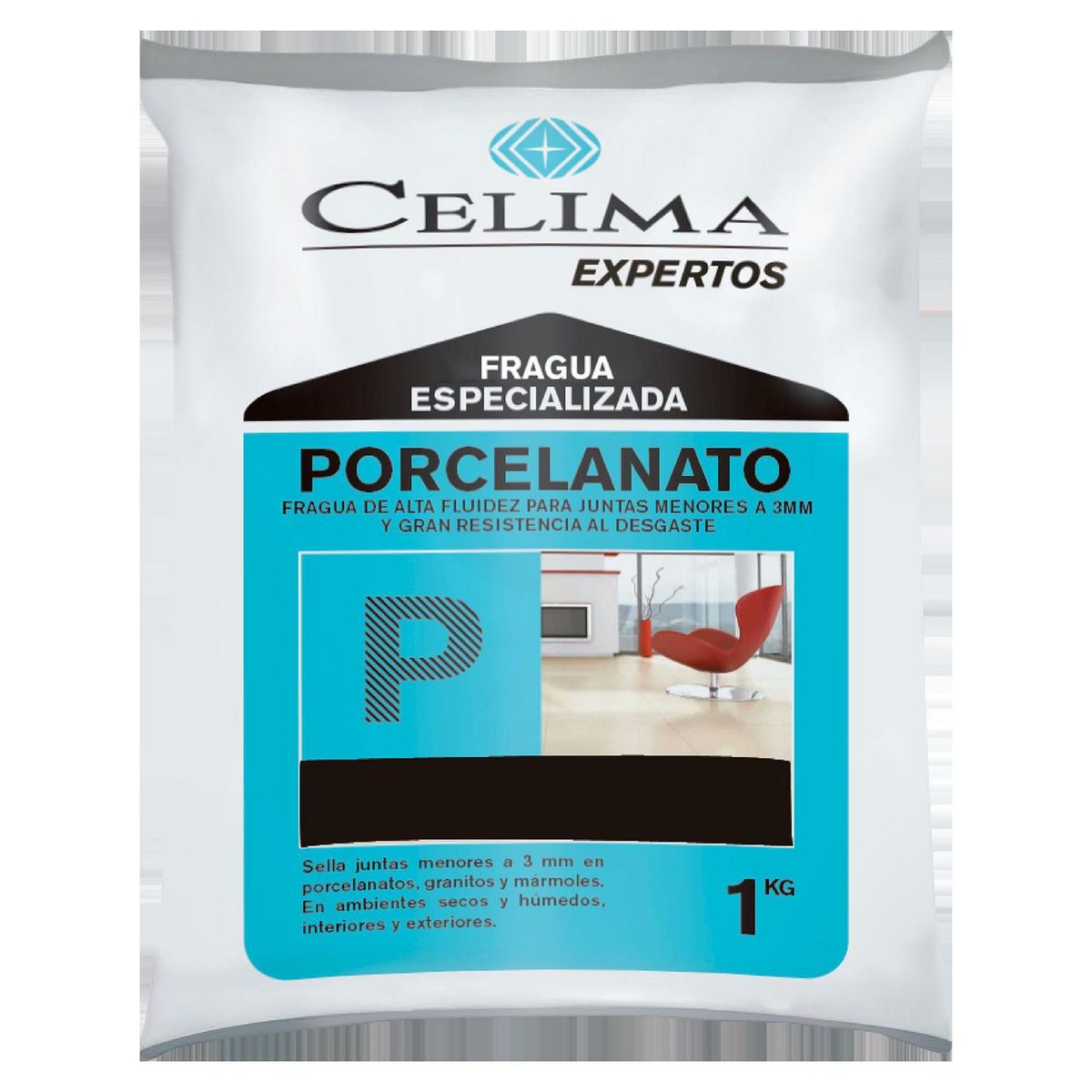 CELIMA - Fragua para Porcelanatos Celima Negro 1kg