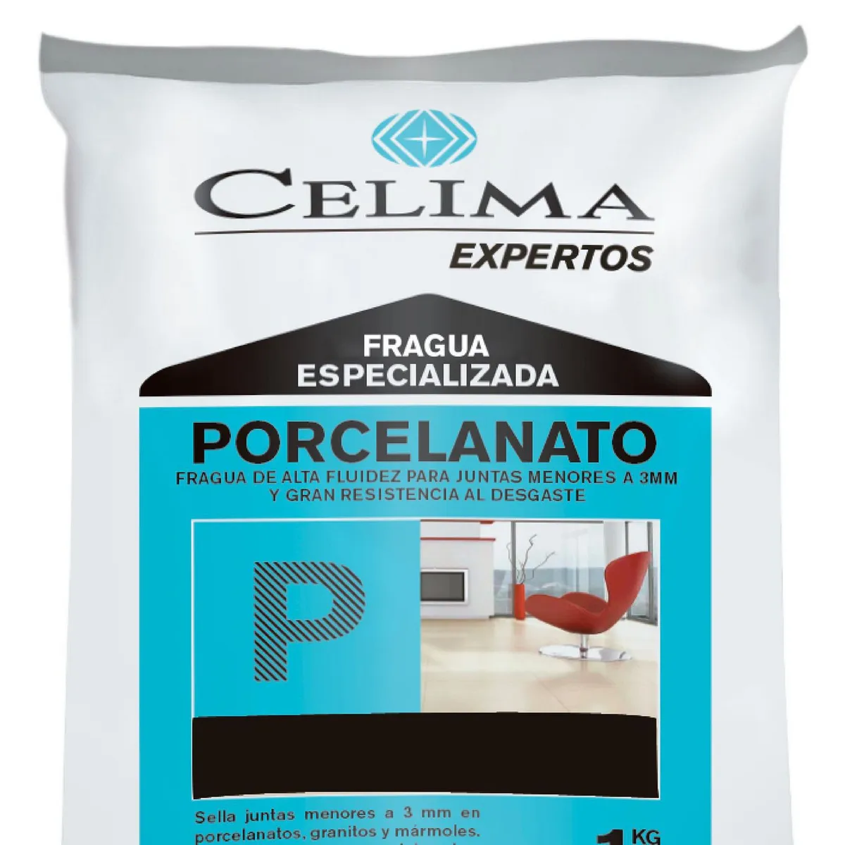 CELIMA - Fragua para Porcelanatos Celima Negro 1kg