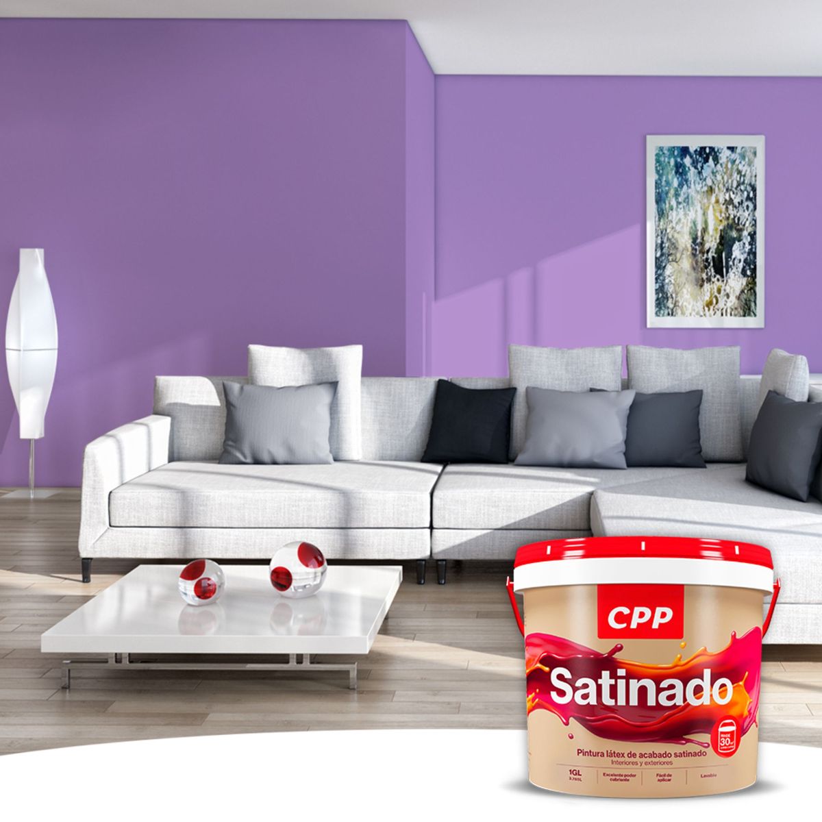 CPP - Pintura CPP Látex Satinado Violeta Afric 1GL