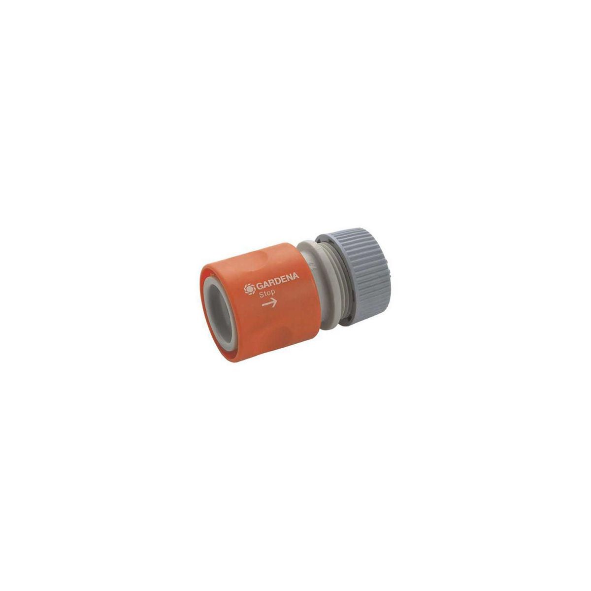 GARDENA - Conector con Stop para Manguera 13 mm 1/2'' PVC Negro