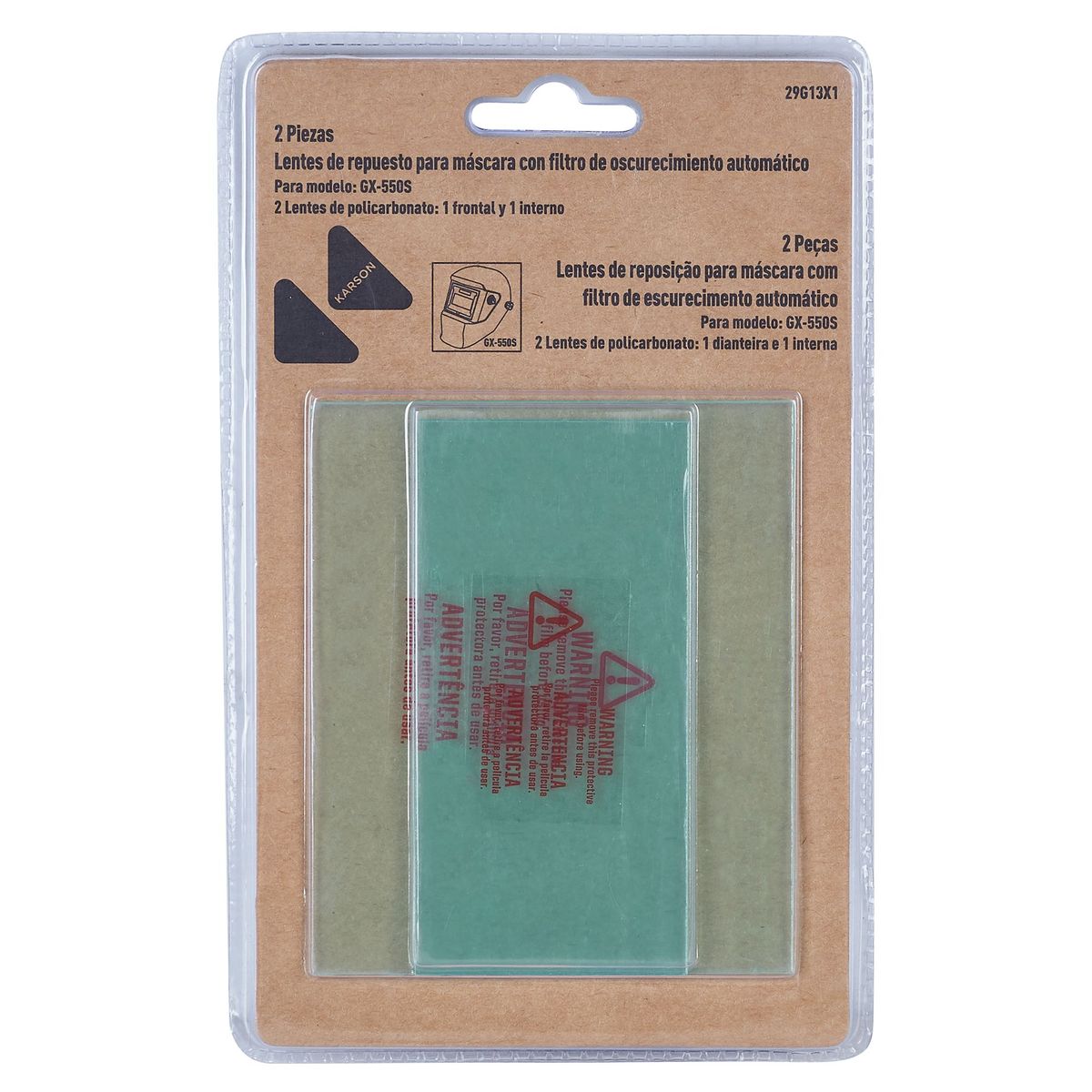 KARSON - Lente Repuesto para Mascara de Soldar Karson Verde