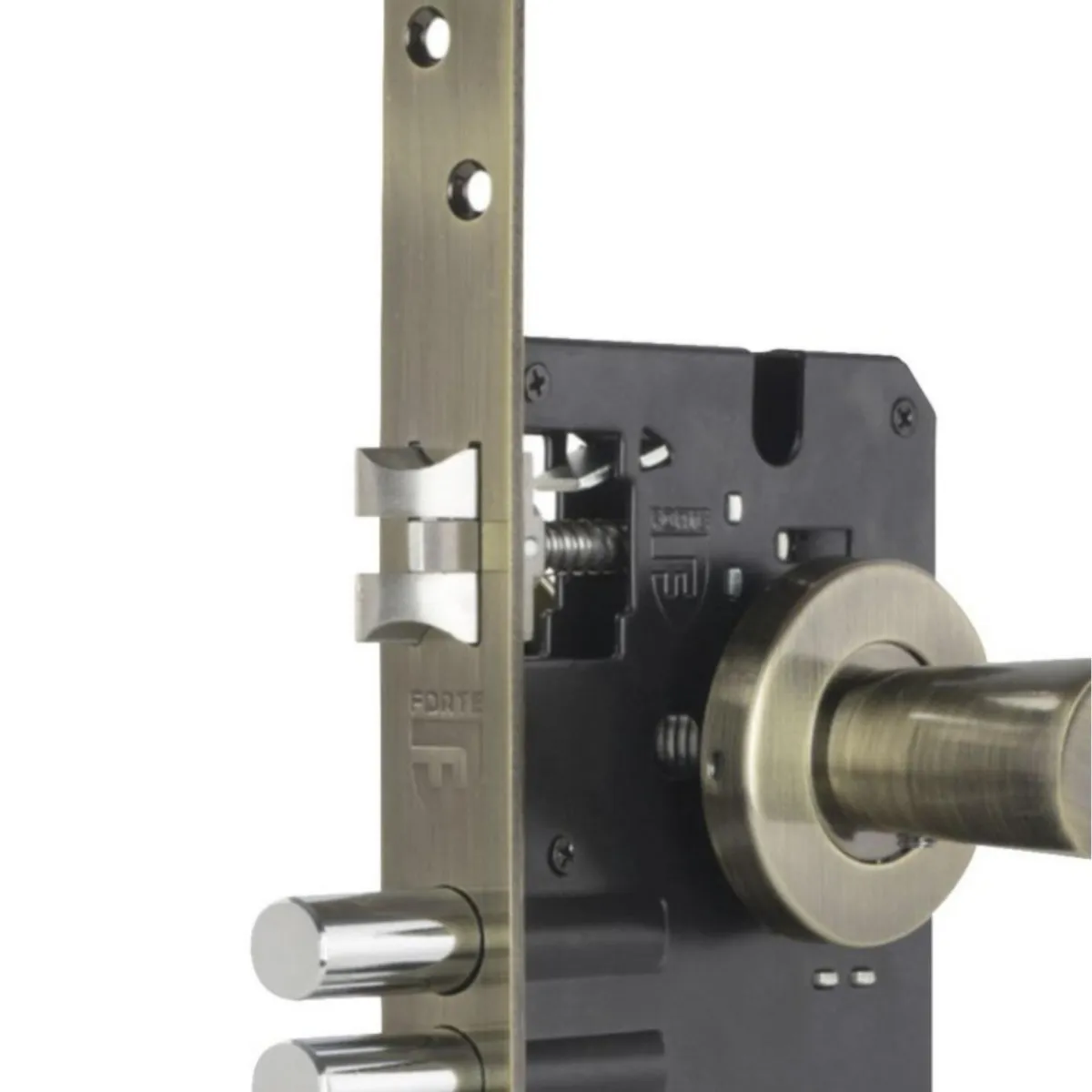 FORTE - Cerradura de Embutir Onda Principal Bronce Izquierdo Forte