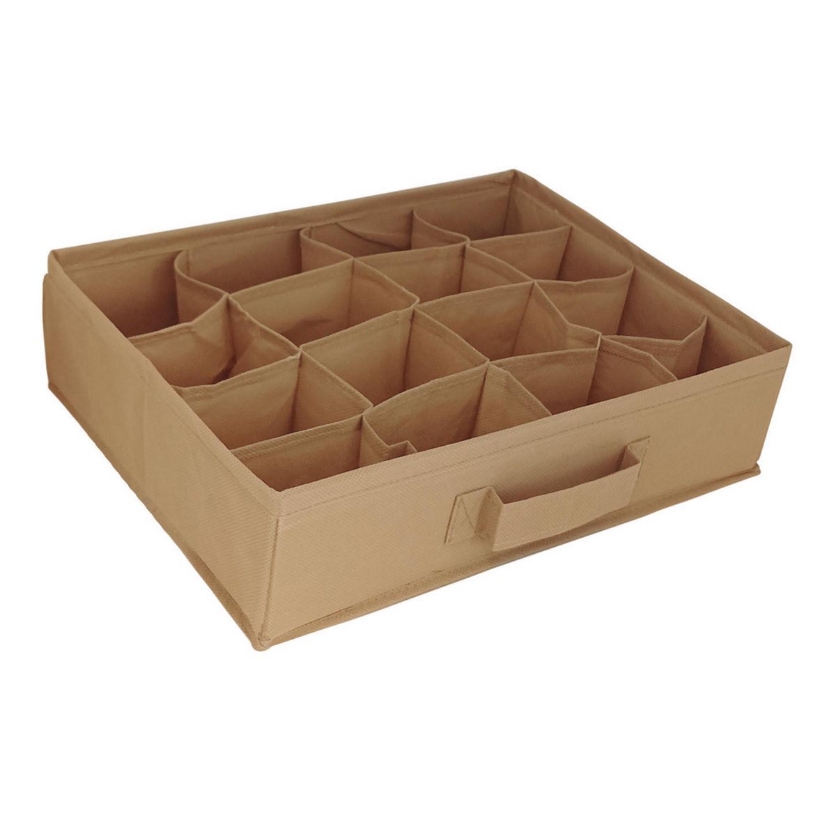 RAPALLO - Organizador de Ropa de Tela 16 Divisiones Beige