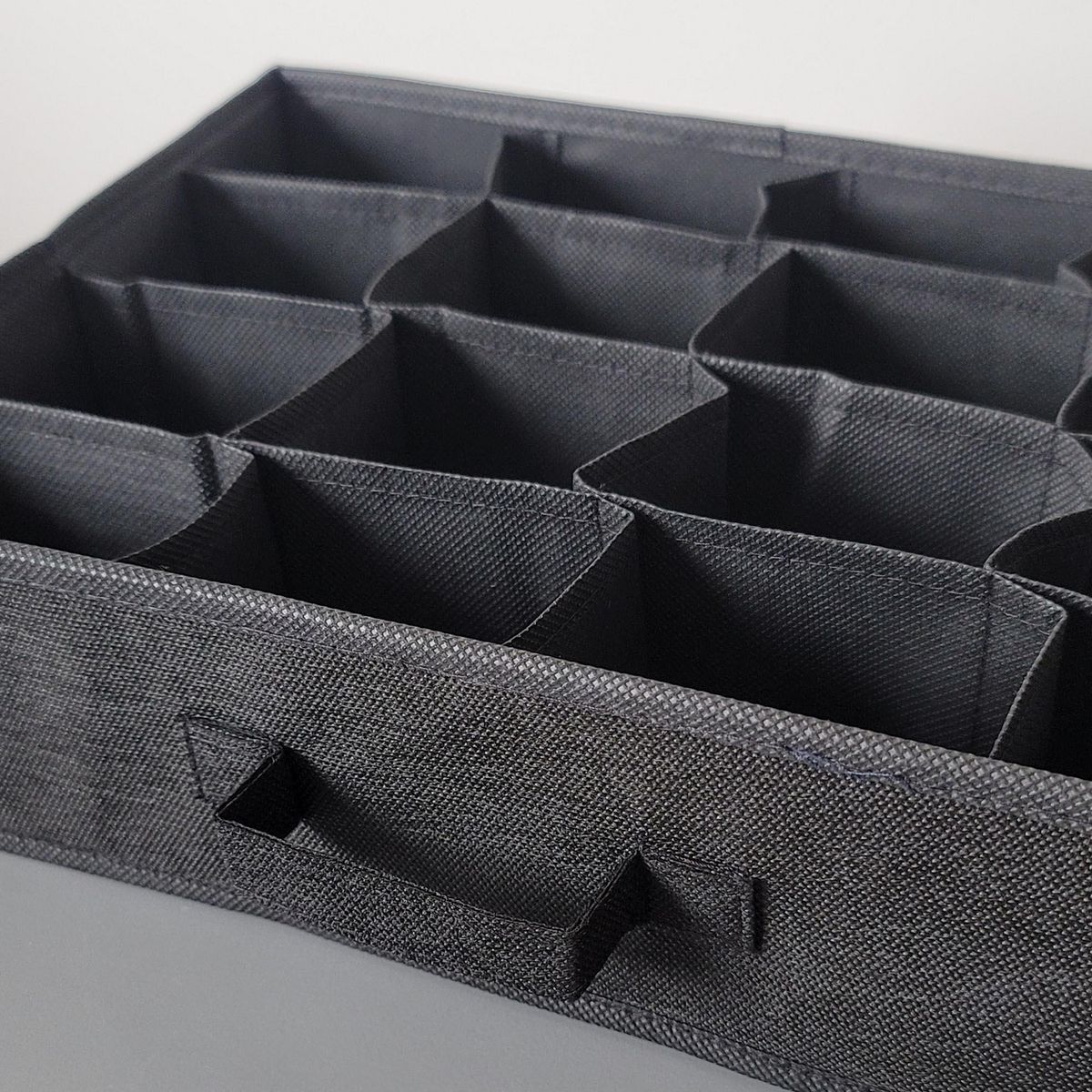 RAPALLO - Organizador de Ropa de Tela 16 Divisiones Negro