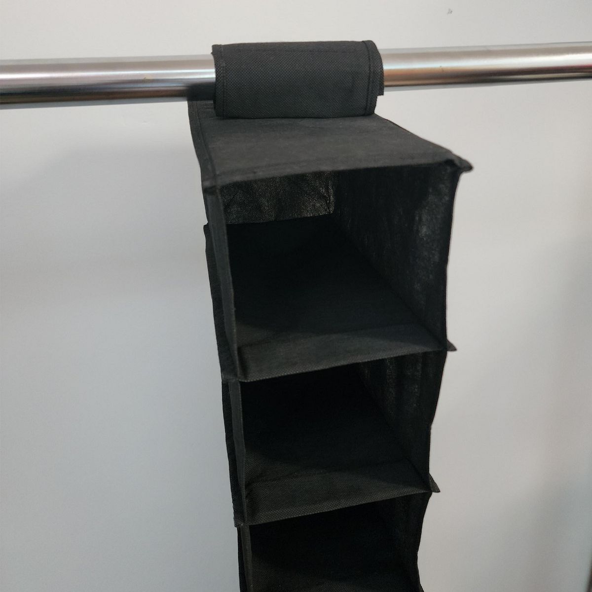 RAPALLO - Organizador de Zapatos 6 Divisiones de Tela Negro