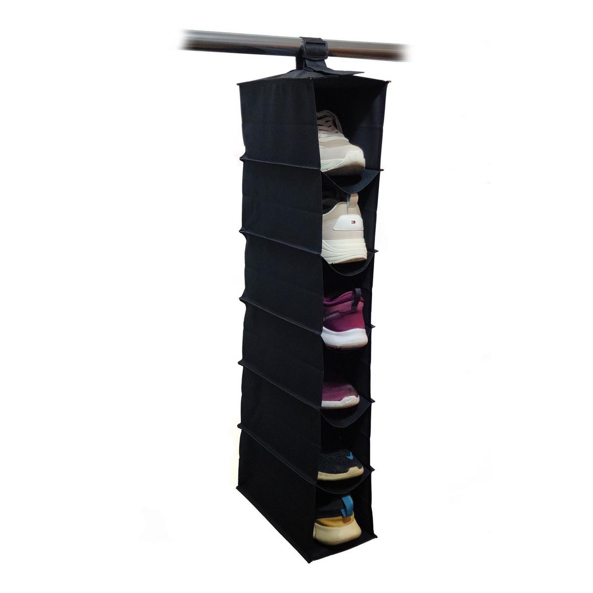 RAPALLO - Organizador de Zapatos 6 Divisiones Negro