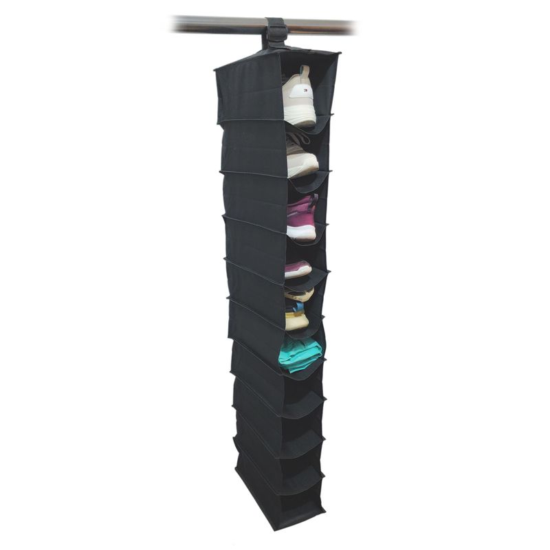 RAPALLO - Organizador de Zapatos 10 Divisiones negro