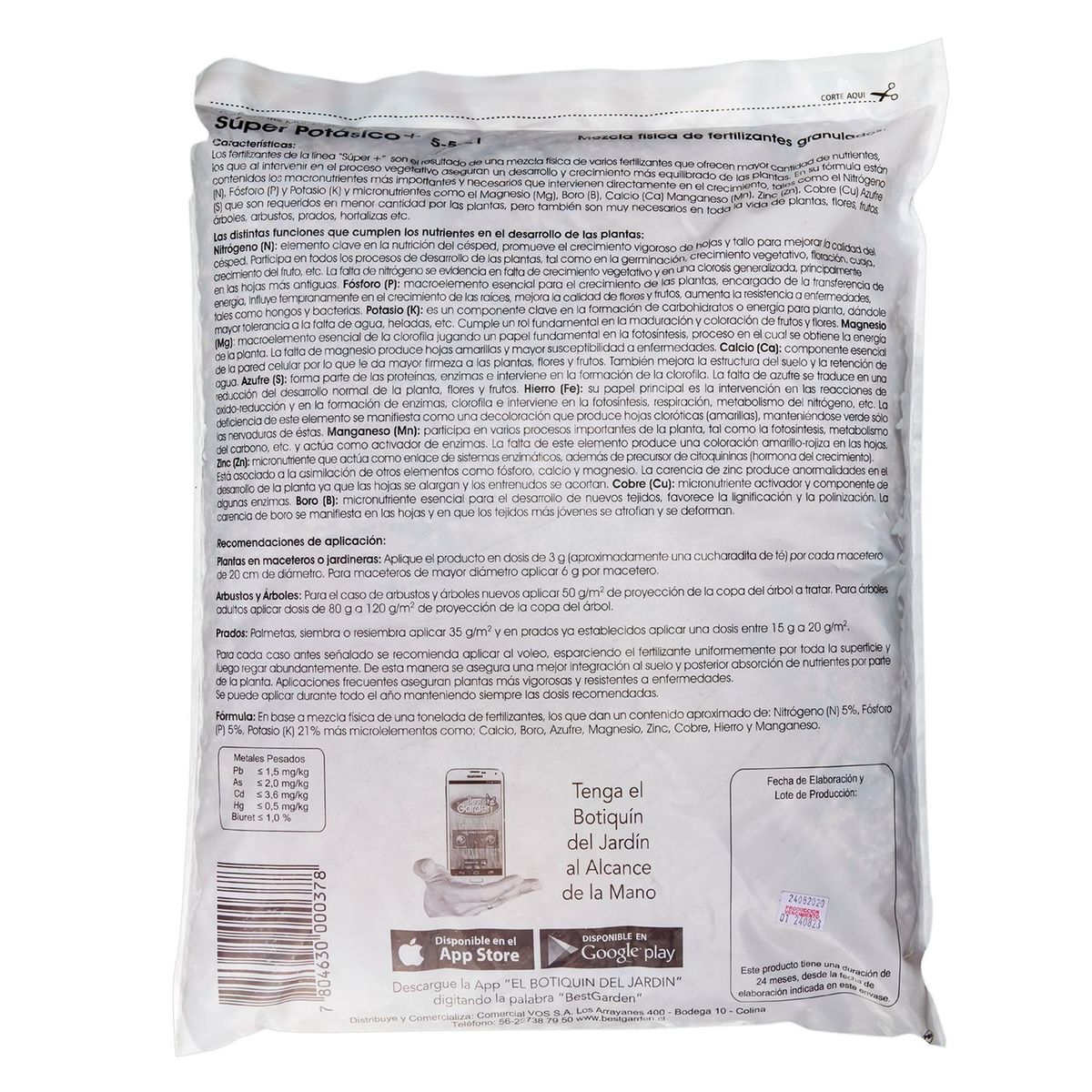 BEST GARDEN - Fertilizante Super Potásico 10 Kg