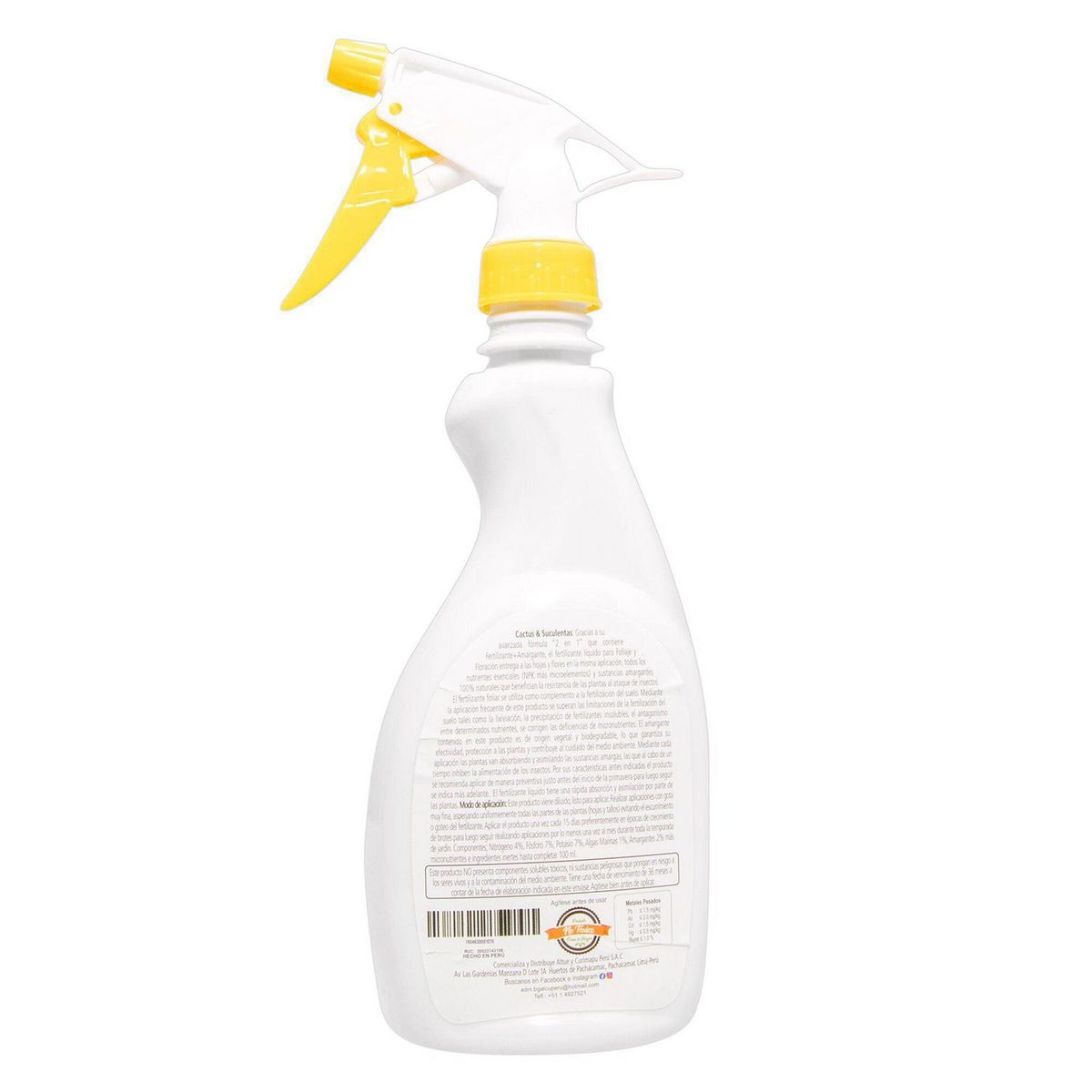 BEST GARDEN - Fertilizante Líquido para Cactus 500 ml Nitrógeno, fosforo y potasio 7.5 cm22.5 cm5 cm