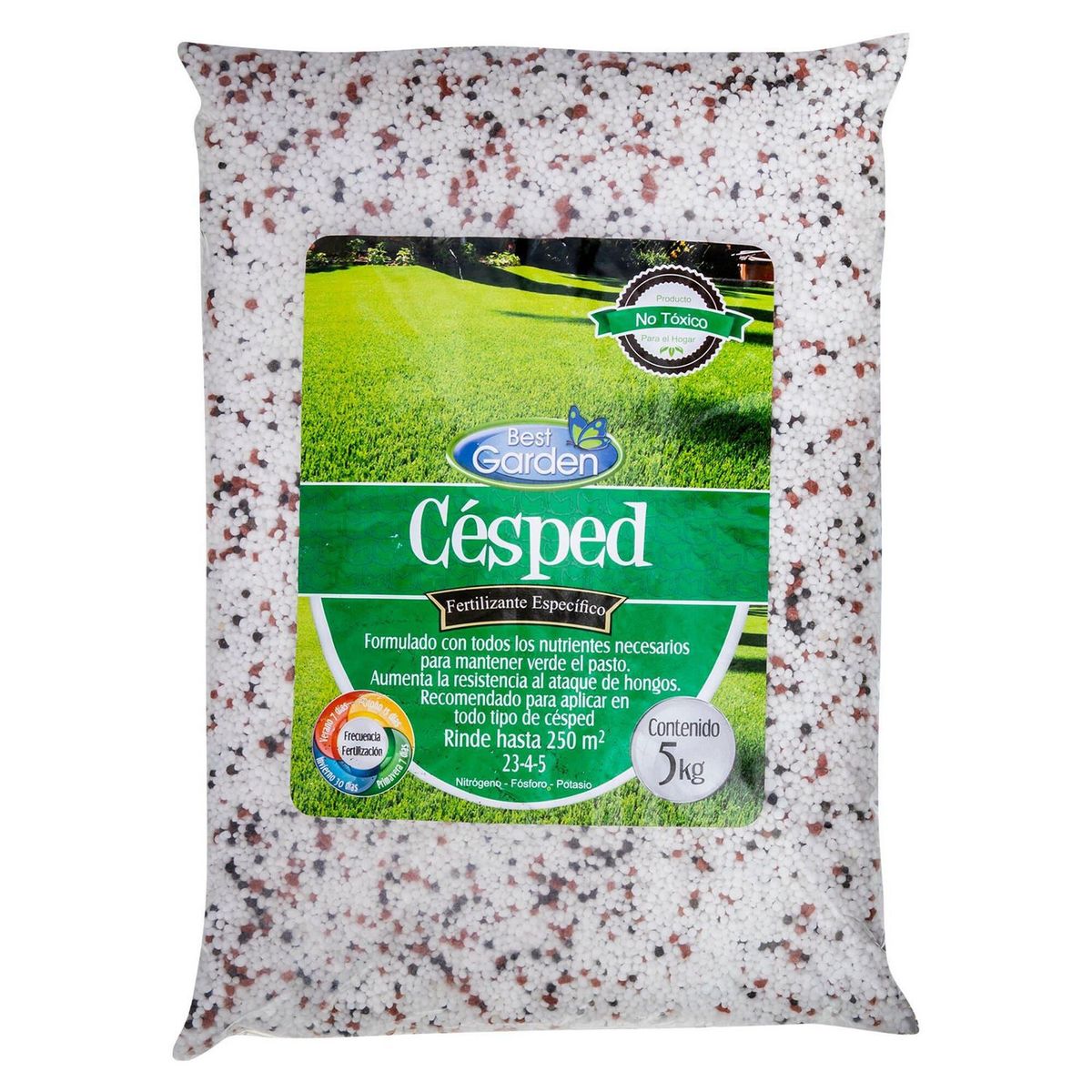 BEST GARDEN - Fertilizante Específico para Césped 5kg Nitrógeno, fosforo y potasio 30.5 cm40 cm6 cm