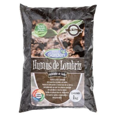 Mejorador de Suelo Humus de Lombriz 1kg Abono 16 cm21 cm4 cm
