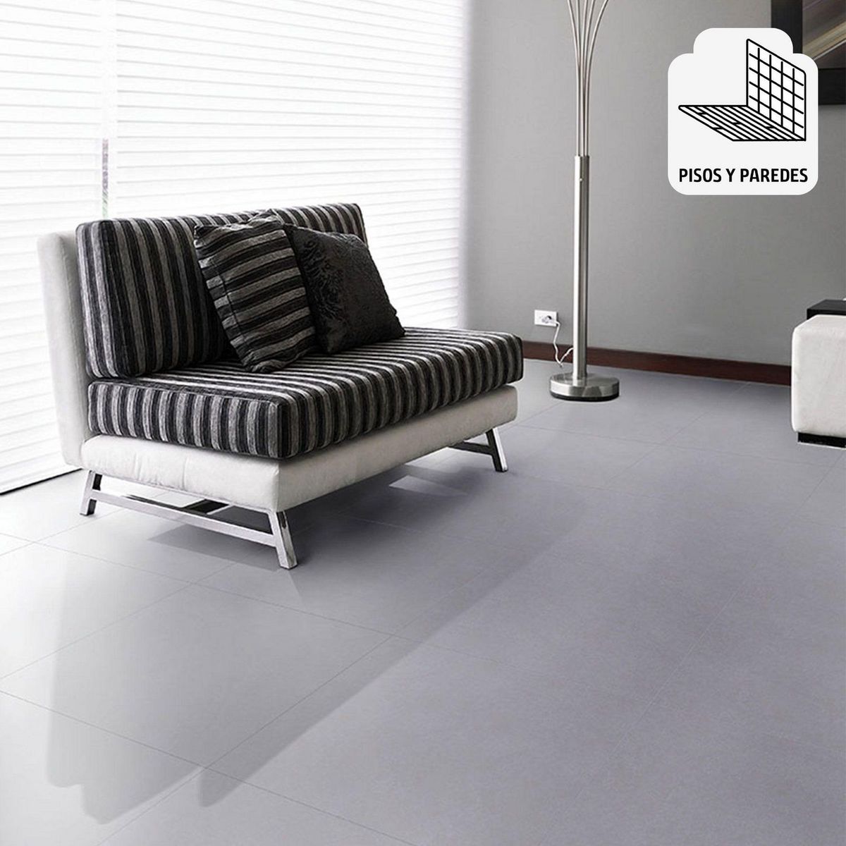 SAN LORENZO - Gres Porcelanico Oxford Plata Rústico 60x60cm