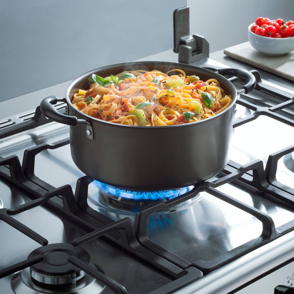 INDURAMA - Cocina Indurama a Gas 5 Hornillas Varese Quarzo Croma