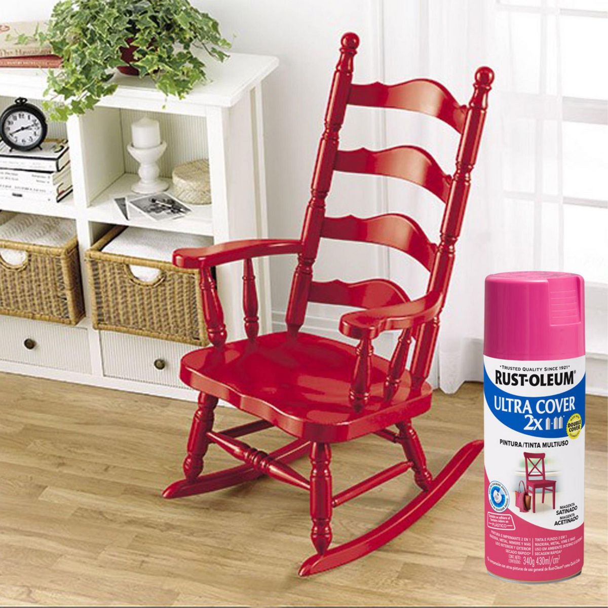 RUST OLEUM - Aerosol Multiusos Ultra Cover 2x Magenta Satinado 340 Gr