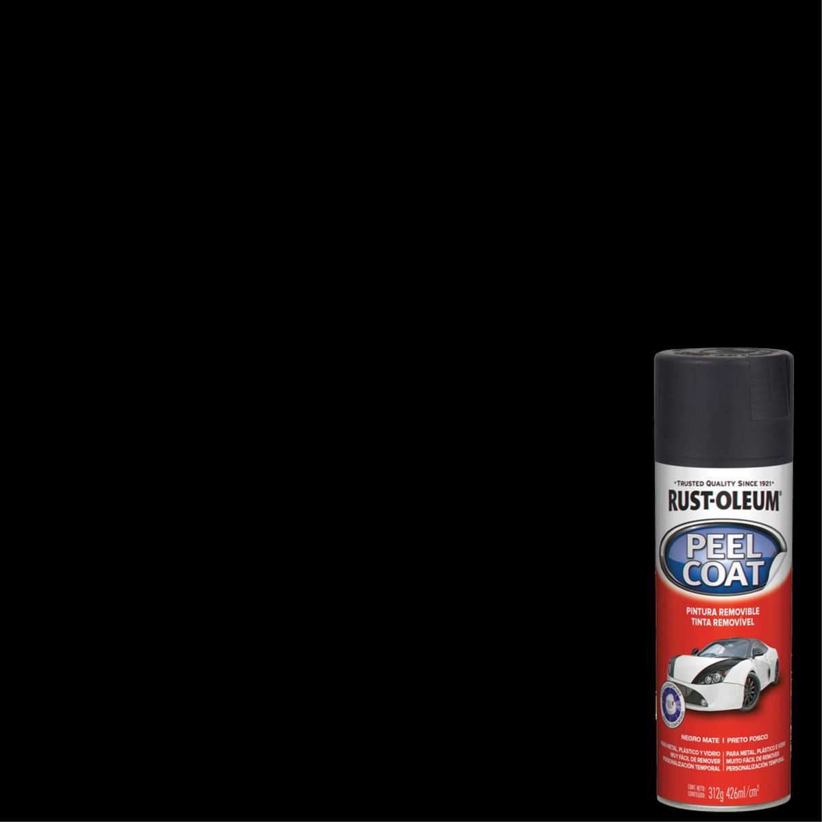 RUST OLEUM - Pintura temporal removible Peel Coat Negro Mate 312Gr.
