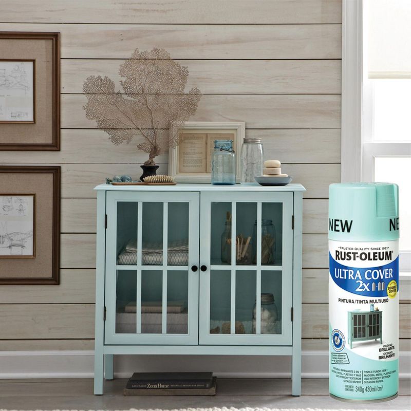 RUST OLEUM - Aerosol Multiusos Ultra Cover 2x Océano Brillante 340 Gr