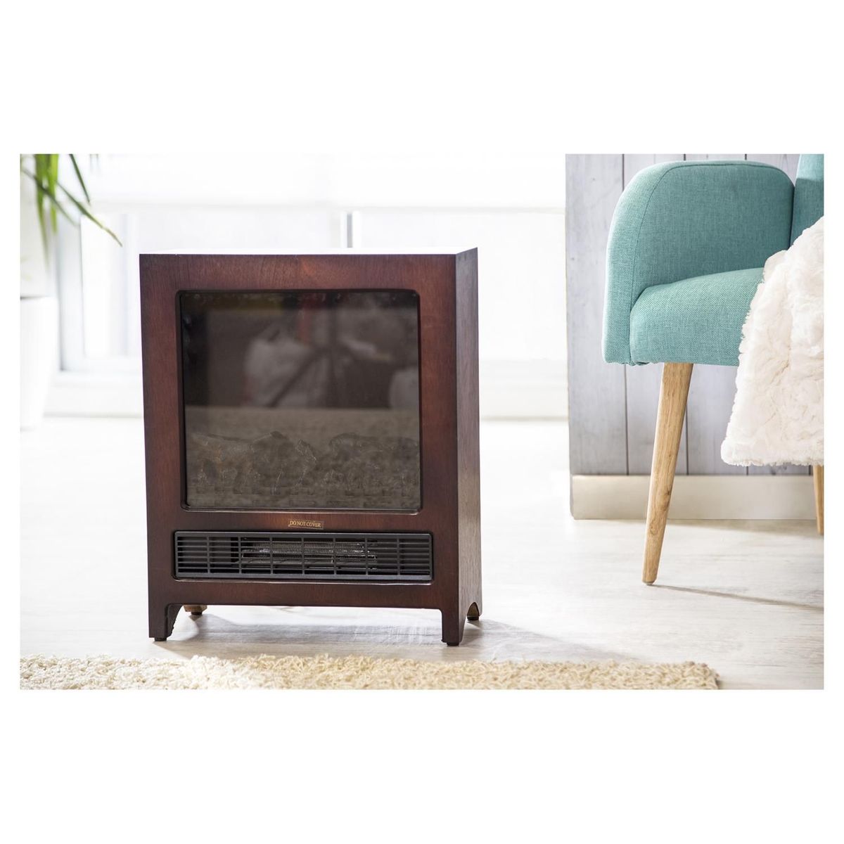 RECCO - Chimenea Recco Eléctrica 1500W 50m2 BLT-999T-1-M Marrón