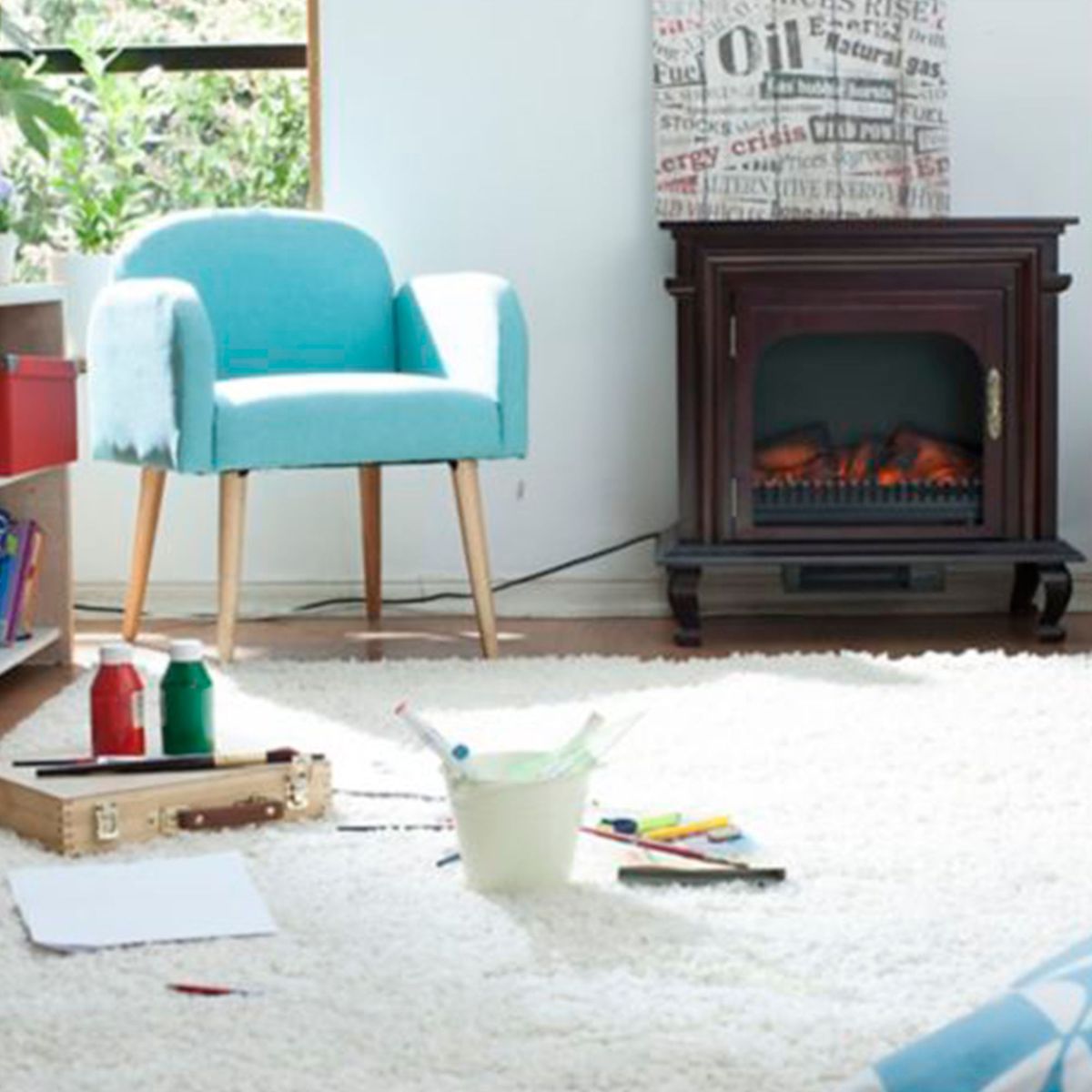 WURDEN - Chimenea Wurden Eléctrica 1590W 50m2 BLT-999B-11 Marrón